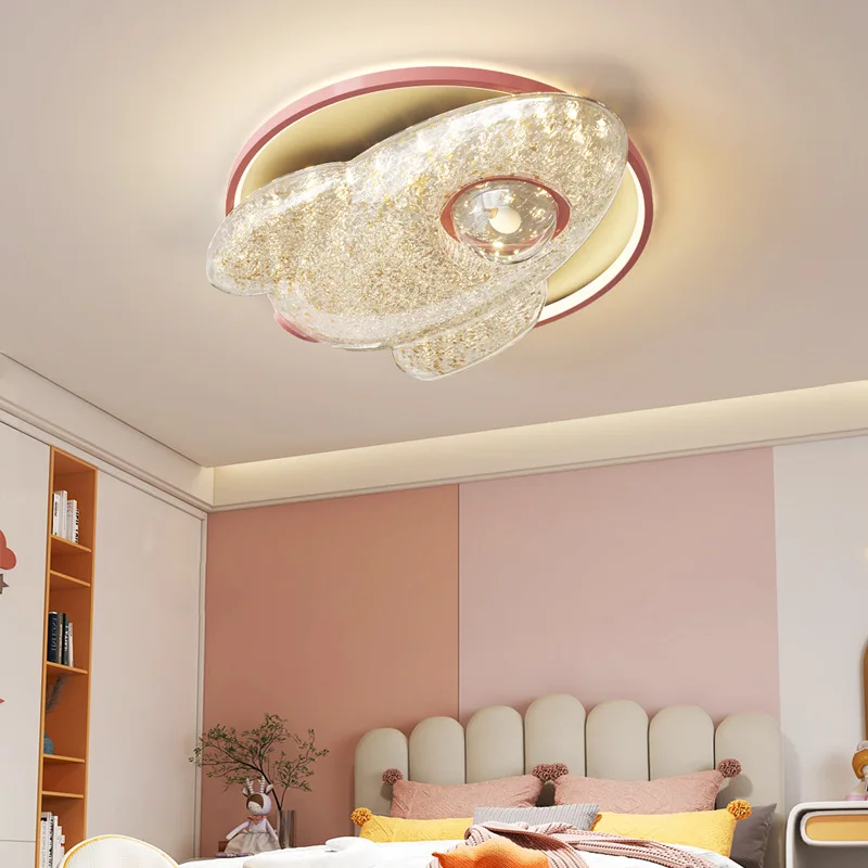 French Creative Resin Ceiling Lamps Children's Bedroom Living Room Cartoon Airplane Creative Eye Protection Study Ceiling Lights