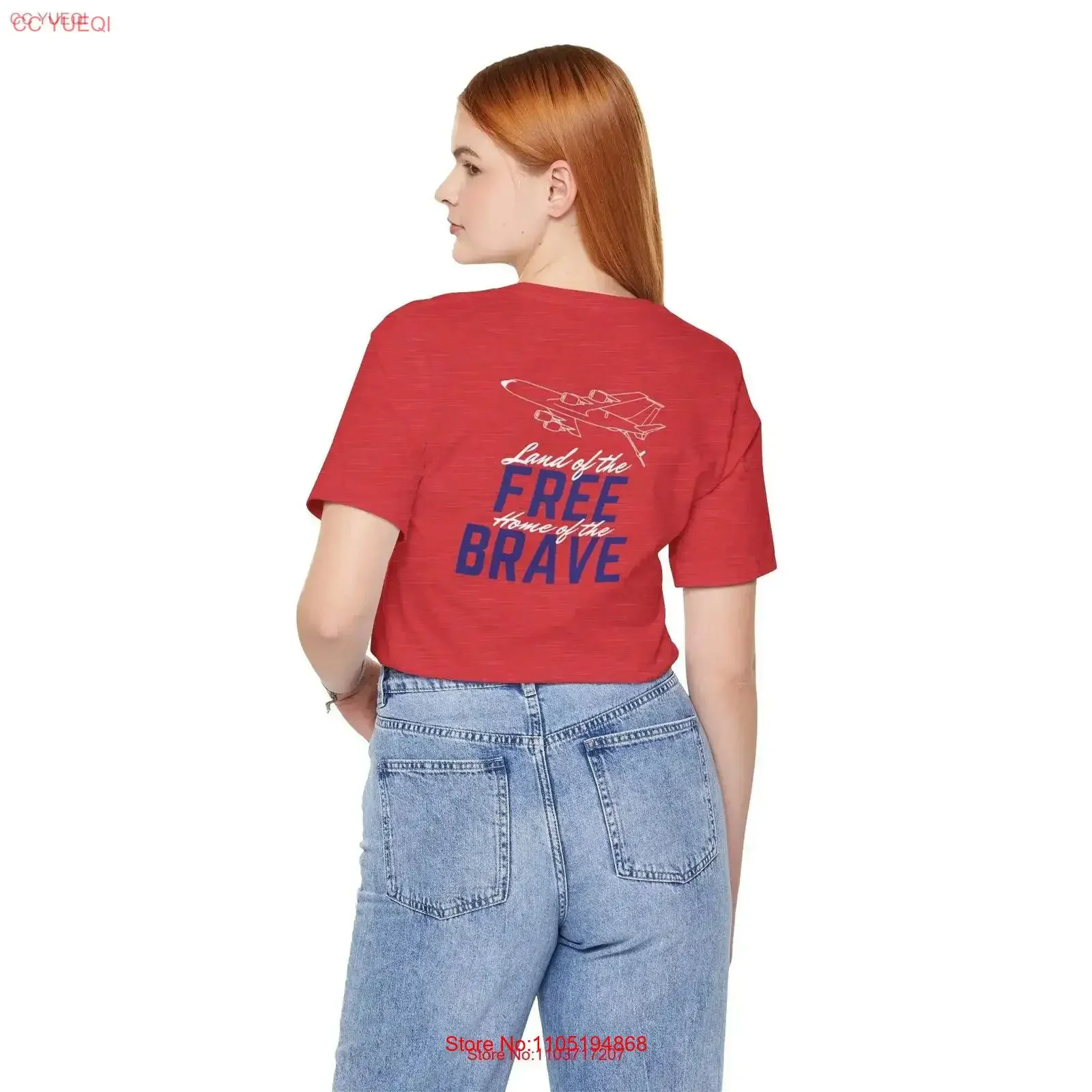 KC 135 Land of the Free T Shirt vintage Washed Soft Stylish Versatile Unisex Comfortable Casual streetwear