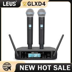 LEUS GLXD4 UHF Wireless Microphone for Recording Studios Karaoke Stage Speeches Wedding Performance Band Family Gatherings