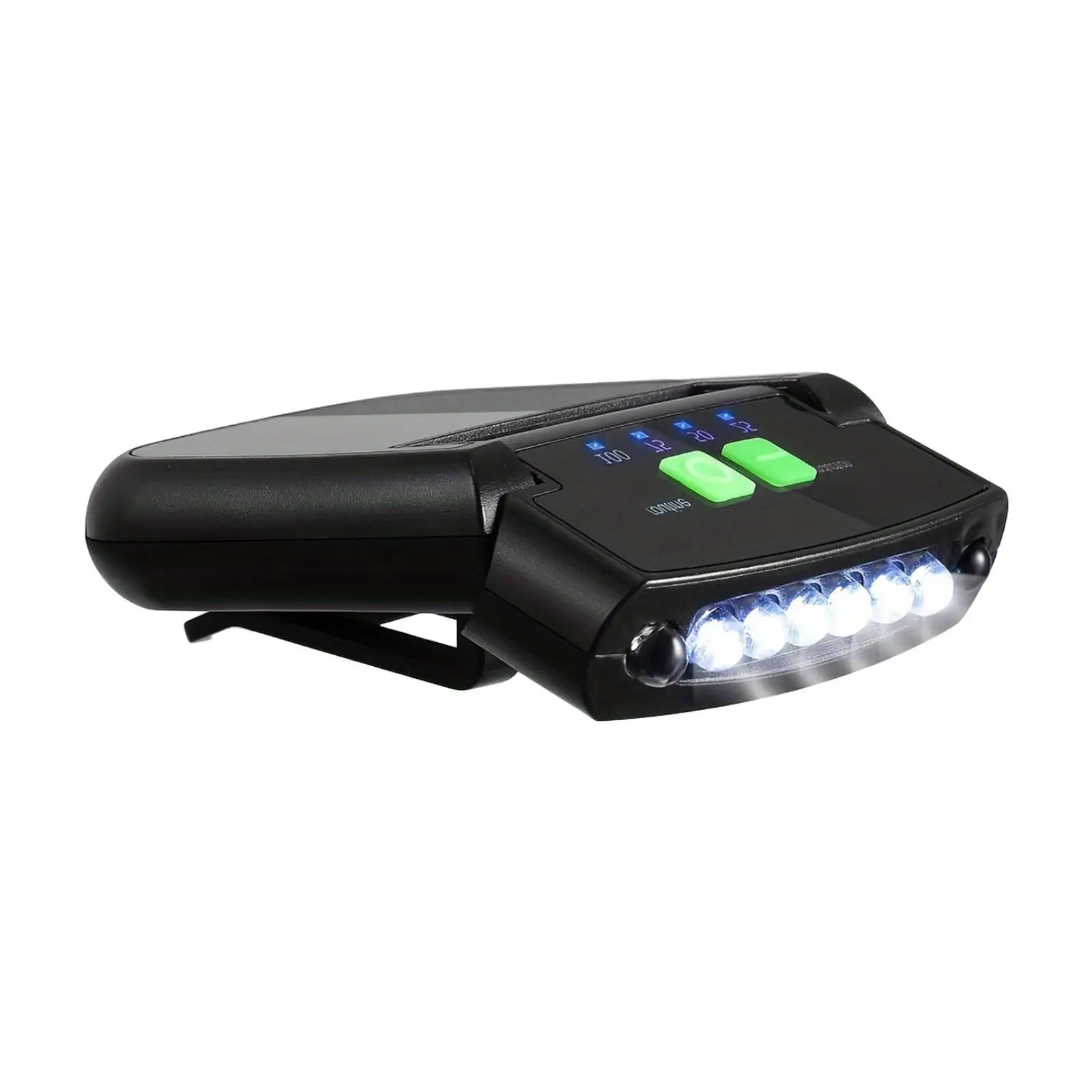 

6LED Rechargeable Cap-Clip Head Lamp Headlight Hat Sensor Torch Light with 30m Irradiation Range 25cm Sensing Range ABS