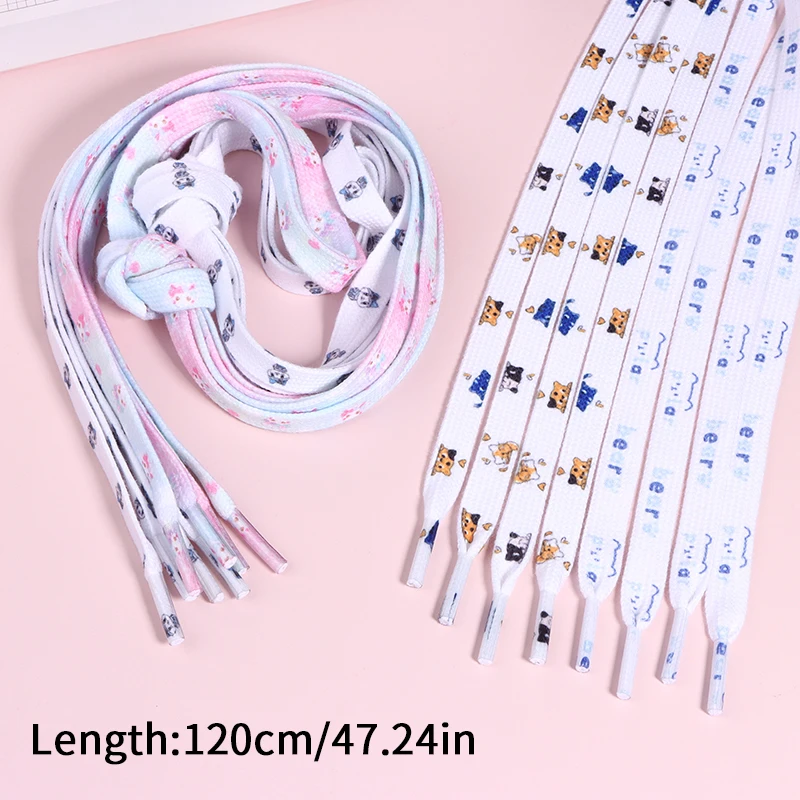 1 Pair Kawaii Cartoon Shoelaces Anime Cartoon Fashion Flat Shoe Laces Accessories Gifts Toys 120cm