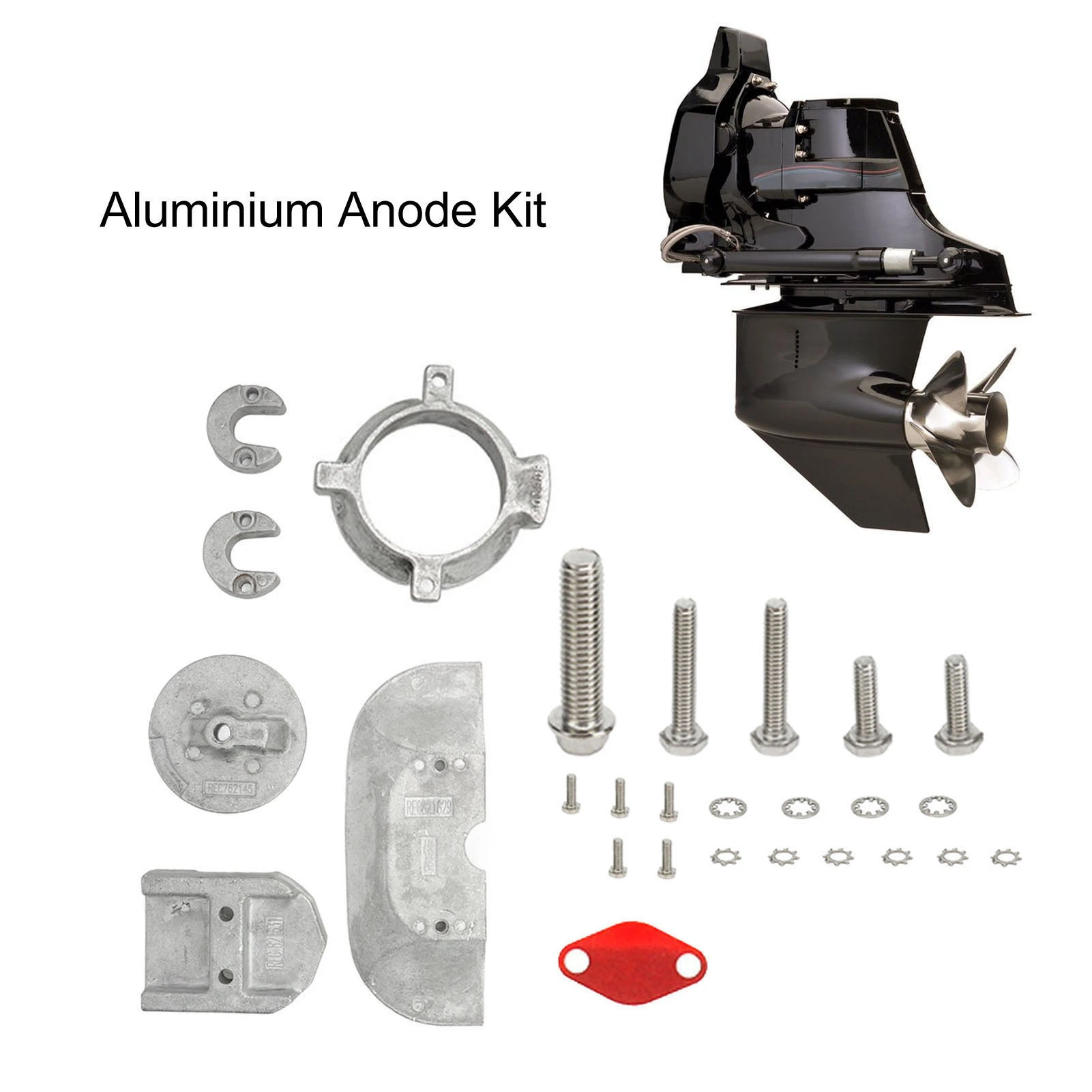 مجموعة أنود الألومنيوم لميركروزر ألفا 1 جيل 2 ستيرندريفز ، قوة عالية ، مقاومة للصدأ ، 888756Q01