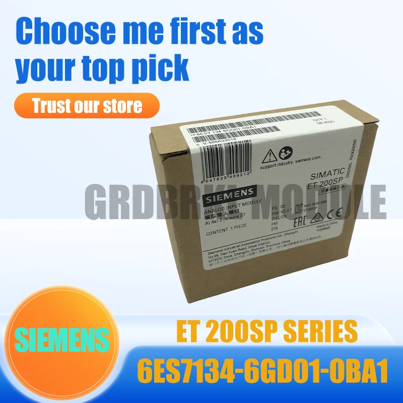 

New Original SIEMENS 6ES7134-6GD01-0BA1 6ES7 134-6GD01-0BA1 ET 200SP ANALOG INPUT MODULE