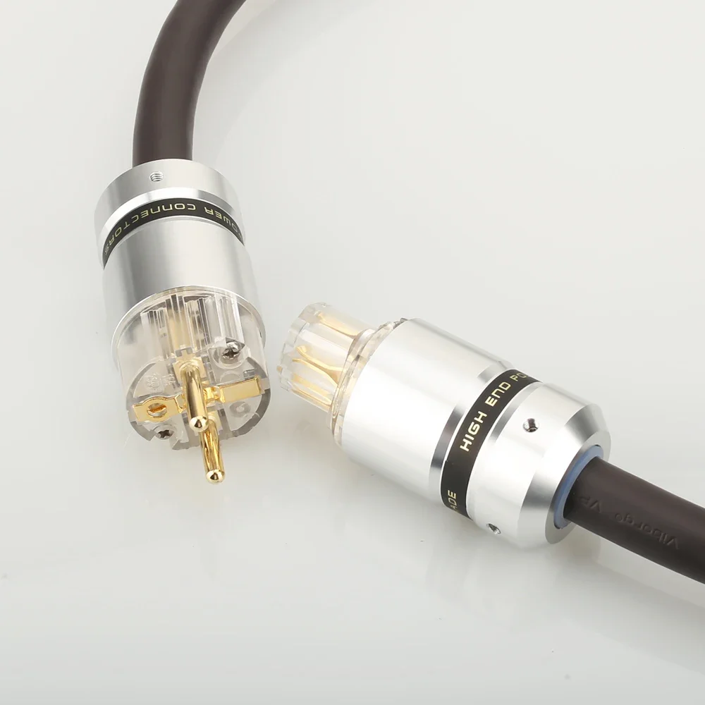 

Viborg Hi-End EU Schuko Power Plug VP1606 OFC RISR 6mm Square AC US EU Power Cable Audio Grade 16mm