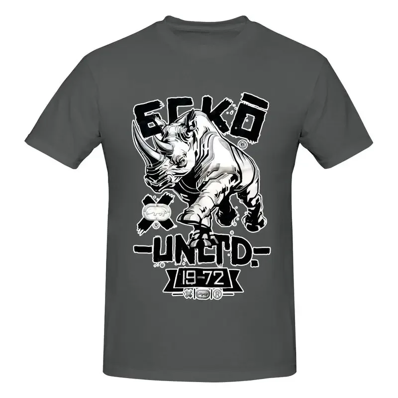 Ecko_Unltd. Camiseta con estampado de empalme, camiseta de la mejor calidad