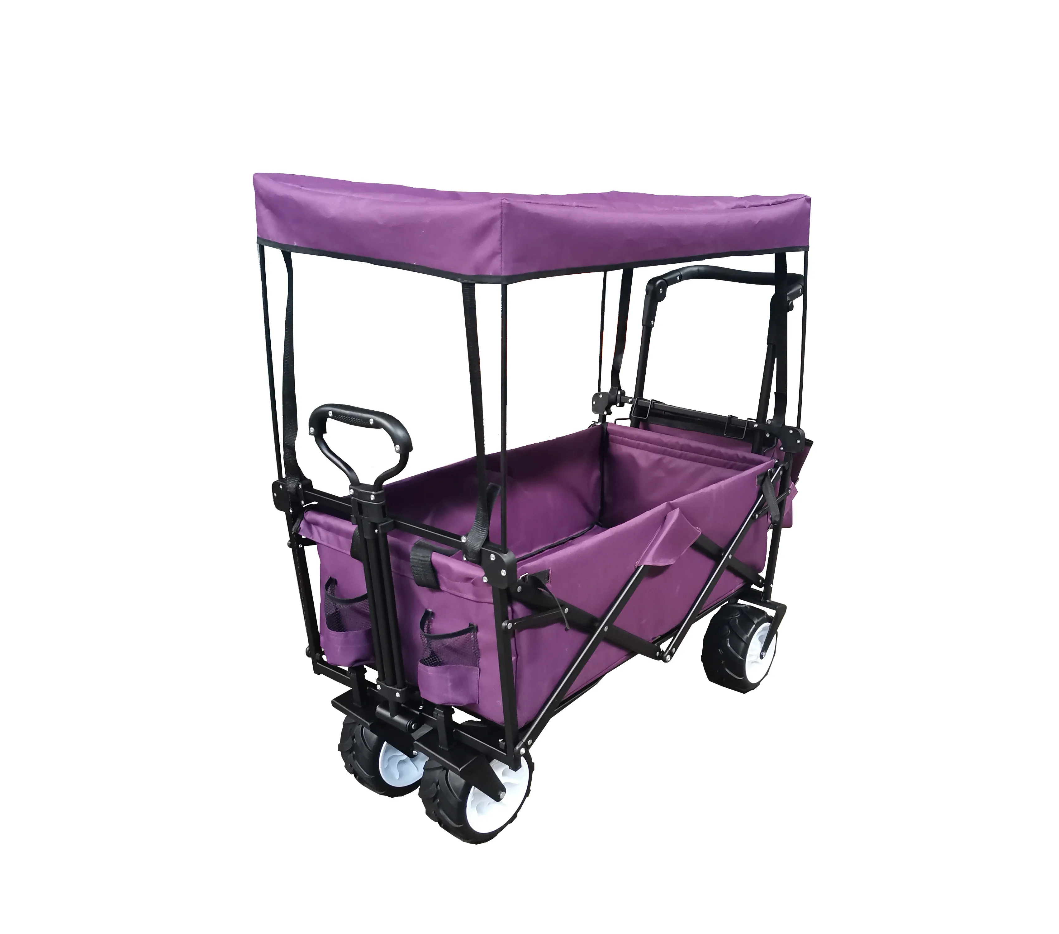 2024 Folding Utility Car Wagon Outdoor Camping Cart Beach Picnic foldable Camping pull Wagon