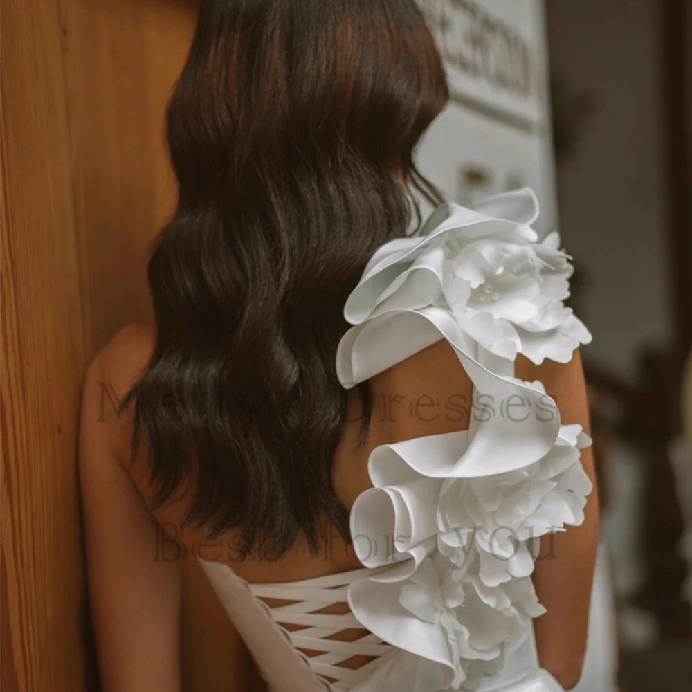 Requintado fenda lateral vestidos de casamento com organza sem mangas vestidos de noiva para as mulheres 2025 verão novo tribunal trem vestido de novia