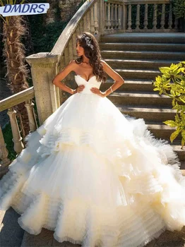 Elegantes Brautkleid mit herzförmigem Hals 2024 klassisches träger loses Brautkleid 2024 sexy boden lange Tüll kleider vestidos de novia