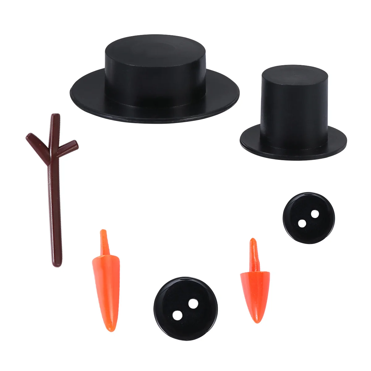 

600Pcs Snowman Accessories DIY Christmas Craft Kit for Lightweight Safe Plastic Material for Handmade Activities