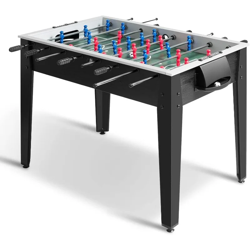 

GYMAX 48-дюймовый настольный футбол, игровой стол для аркадов для многопользовательской игры с 2 мячами, деревянные размера для соревнований