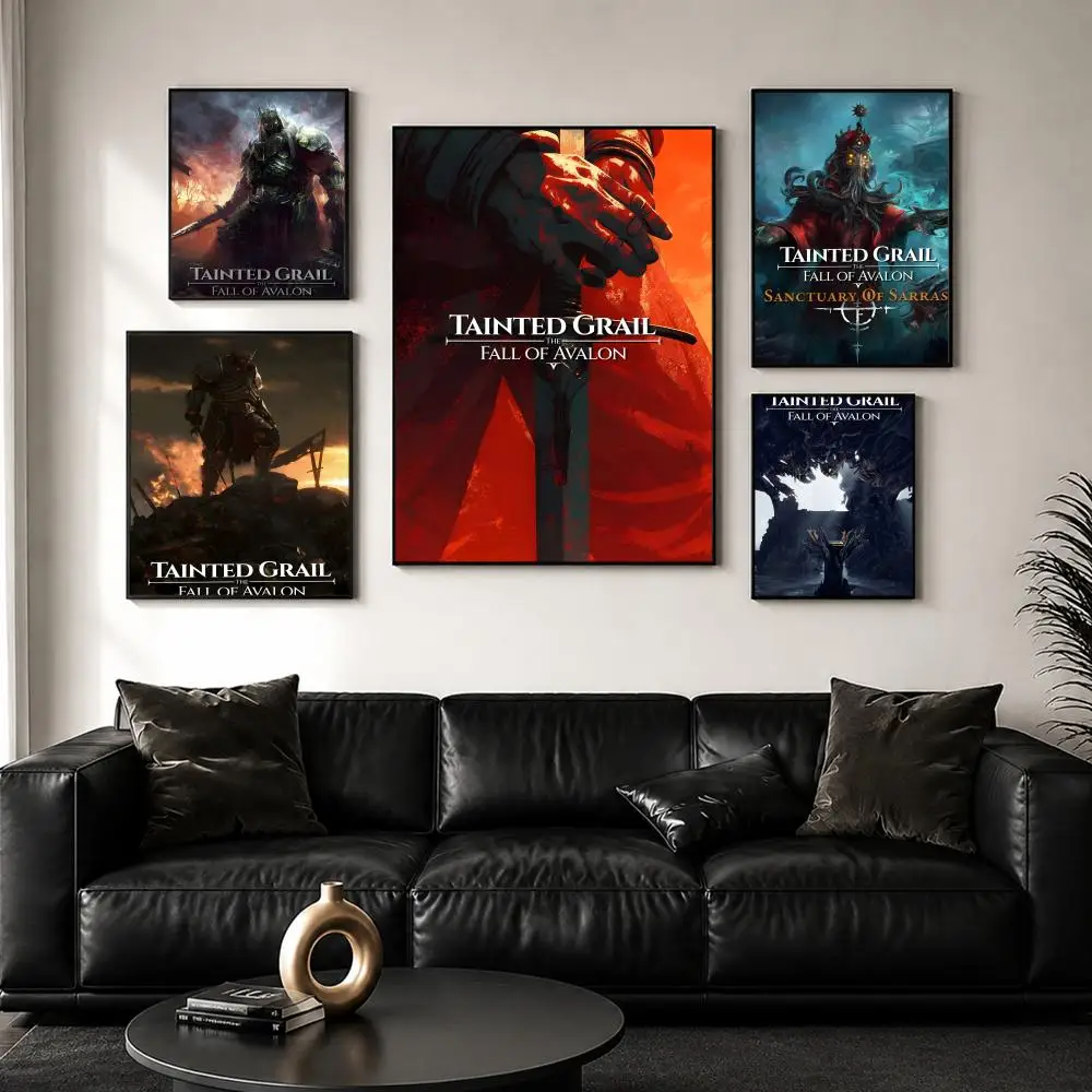 T-Tainted Grail The Fall Of Avalon Painting Calligraphy Wall Art Canvas Poster Premium Home Decor Print For Living Room Bedroom