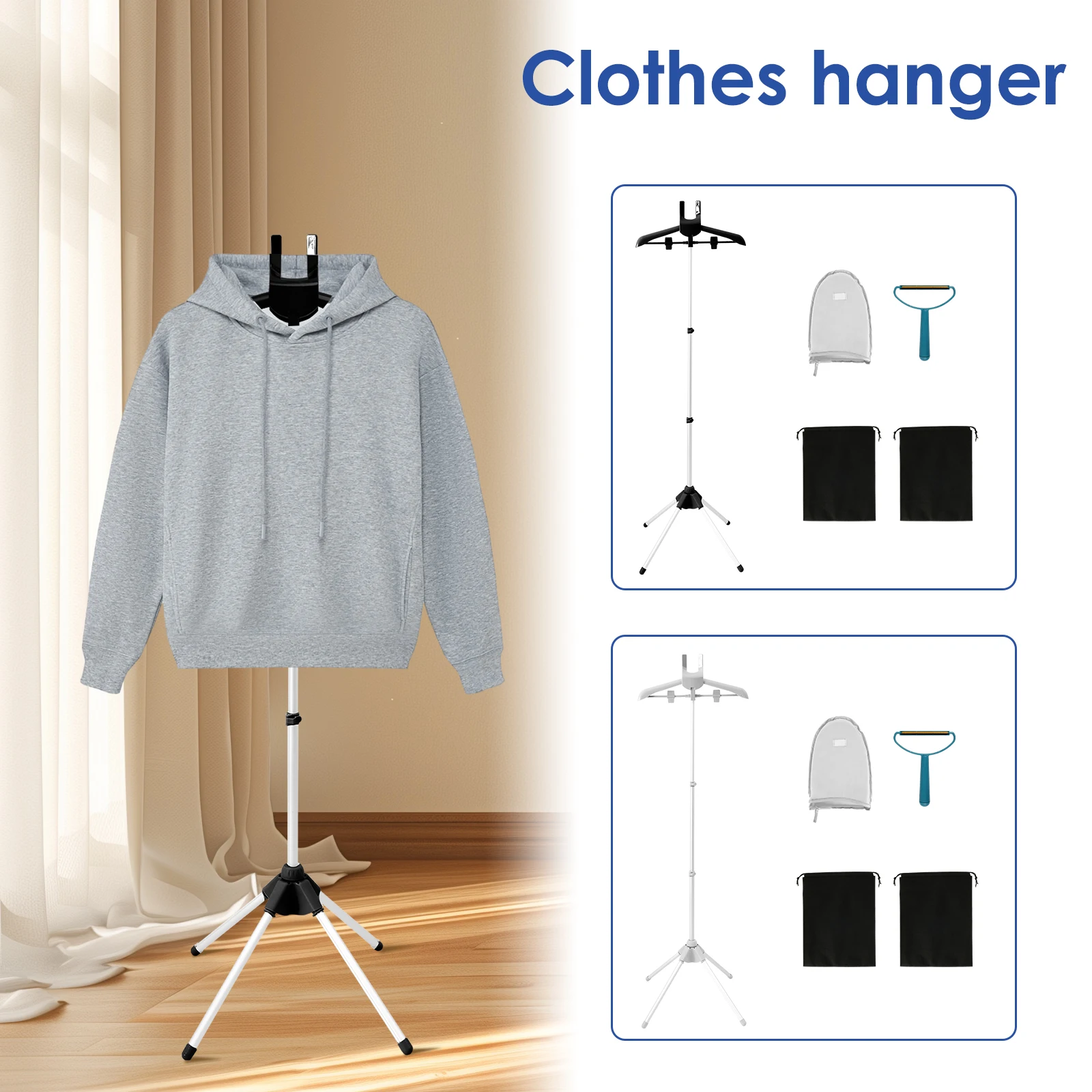 

Steamer Stand Foldable Garment Steamer Rack Adjustable Height Portable Steam Stand Rack Garment Household for Steaming Clothes