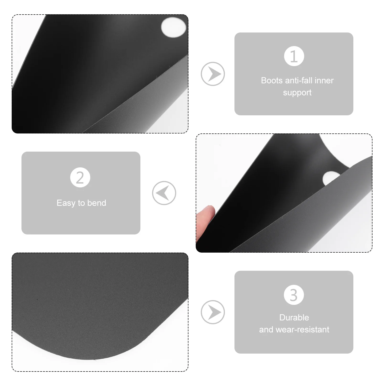 10 قطعة إدراجات التمهيد للأحذية الطويلة دعم الأحذية البلاستيكية طويل القامة دعم شكل ملحقات الأحذية شماعات حلقة التخزين المنظم #4