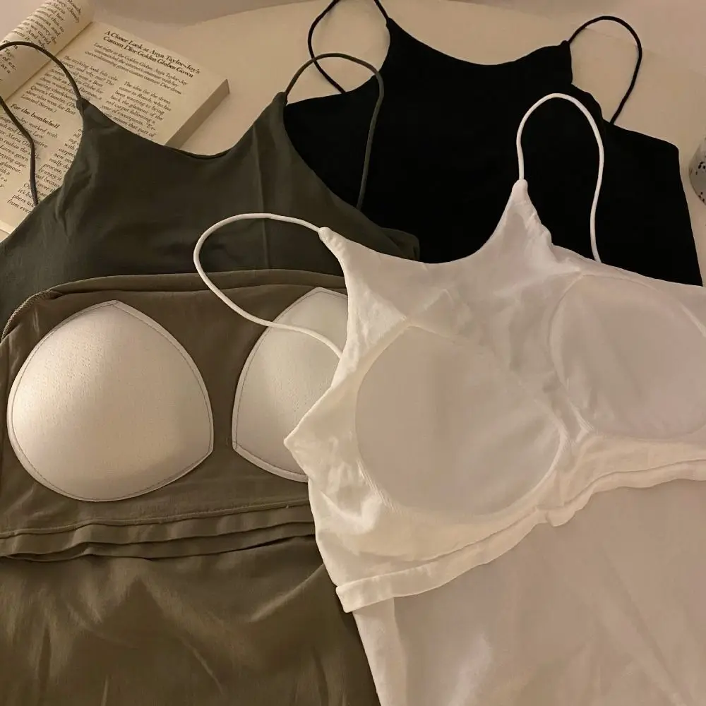 Fashion Wireless Sexy Camisole Beauty Back Seamless Wire-Free Tank Sports Camis Women Summer Wear