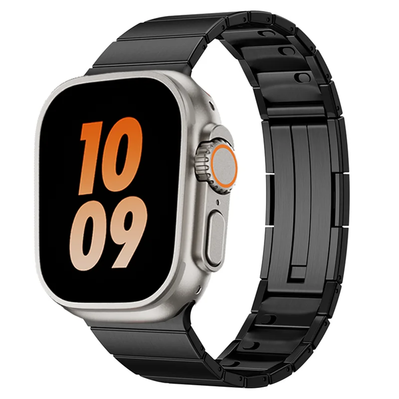 Edelstahlarmband für Apple Watch Ultra 49 mm 45 mm 46 mm 41 mm 44 mm 40 mm Magnetschnallenarmband für iWatch Serie 9 8 7 6 SE