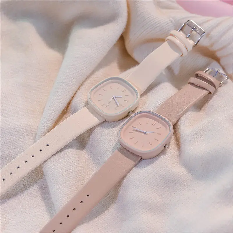 Ins Design Watch for Female Student with High Aesthetic Value Temperament Elementary and High School Minimalist Style Wristwatch