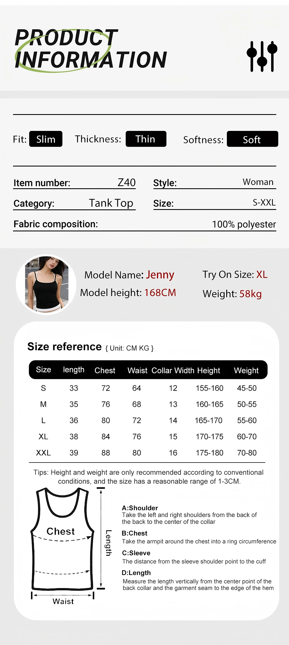 Personalisiertes Damen-Tanktop mit „I Love“-Text, sexy, modisch, lässig, Streetwear, Y2K, schlicht, Sommer, Sport, weiches Top, Bestie – Detail 3