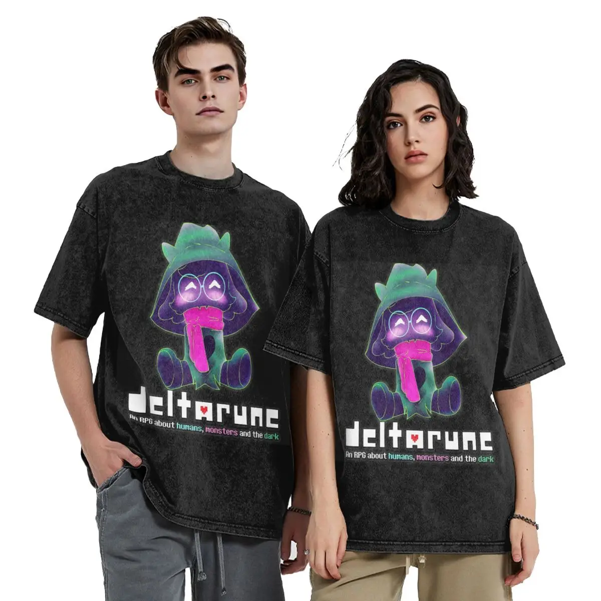 

Deltarune, Spamton G Spamton Hip Hop Short Sleeve T-Shirts Washed Tops Tees Streetwear T Shirt Harajuku for Men Women