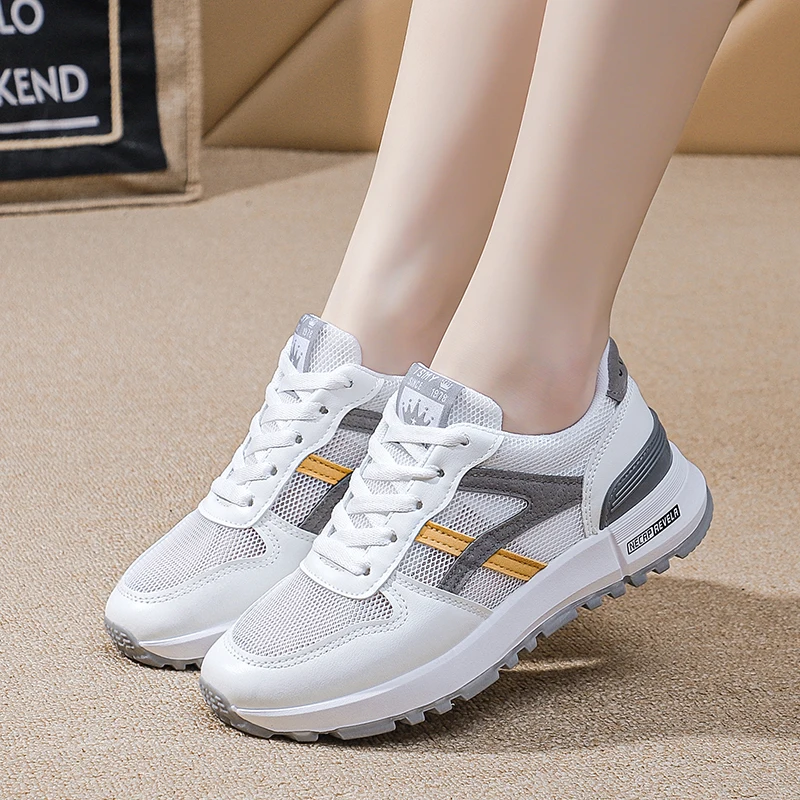

Women Shoes Breathable All-match Mesh Shoes Casual Sports Trendy Shoes Female Wear-resistant Running Shoes for Women