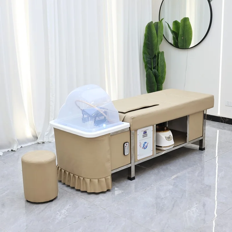Japanese Head Spa Massage Bed Barber Salon Shop Washing Chair Bed Modern Lay Down Head Spa Shampoo Bed