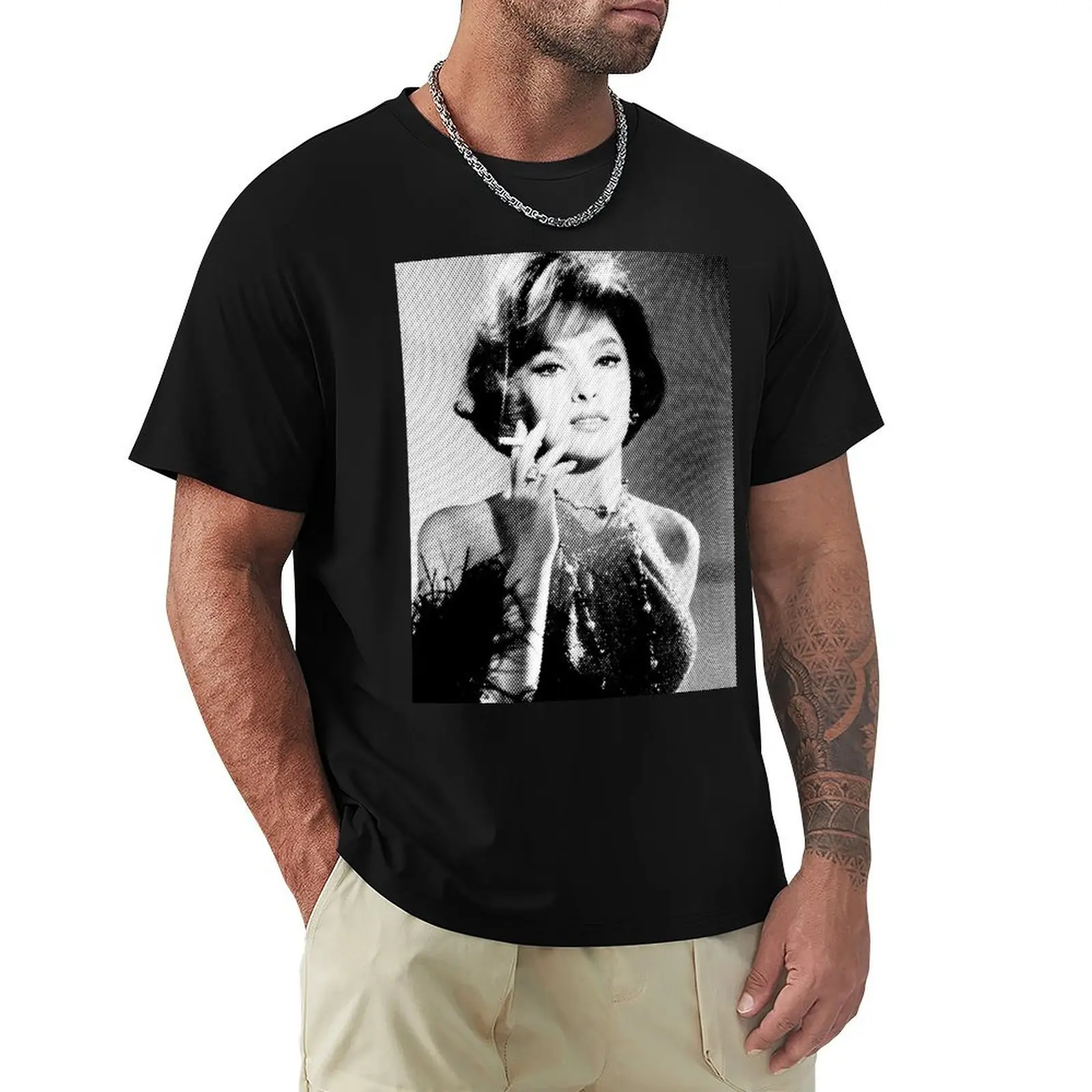 Футболка Gina Lollobrigida с черно-белым принтом в горошек, легкая, для занятий спортом на открытом воздухе.