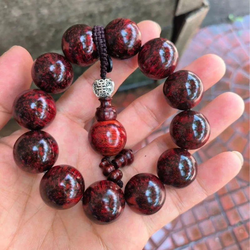 New Purple Oil Pearwood Yellow Rosewood Knot Scar Dragon Scale 2.0 Bracelet, Old Material with a Submersible Texture, Suitable f
