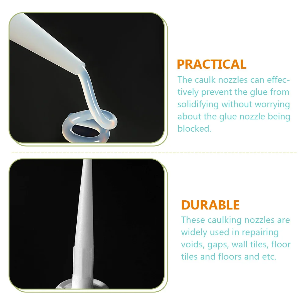100 قطعة فوهات السد البلاستيك استبدال ل أداة تسرب السيليكون الخيوط قاعدة قابلة لإعادة الاستخدام السد قضيب نصائح مجموعة ملء أداة #4
