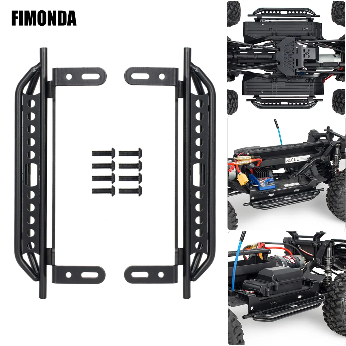 FIMONDA Metal Pedal Rock Sliders Upgrade for 1/10 RC Crawler Car TRAXXAS TRX-4 TRX4  Upgrade