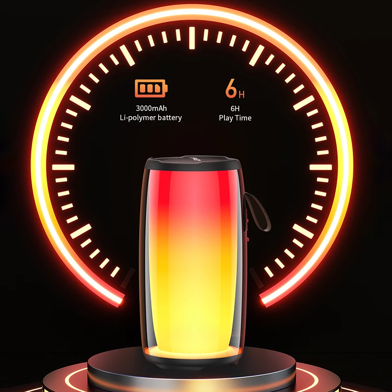 Awei Y528 RGB การเล่นบลูทูธ5.3ลำโพงแบบพกพา TWS Hifi ลำโพงไร้สาย USB Mini ลำโพงเพลง