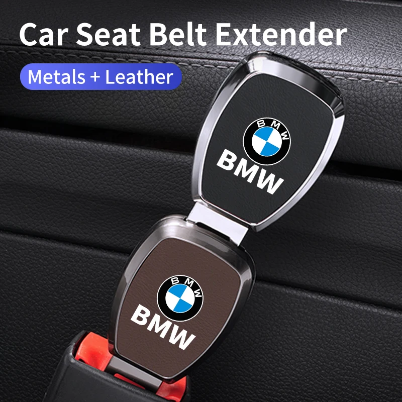 Car Styling Leather Seat Belt Extender Automobile Accessories For BMW E90 E60 E46 E39  F10 E87 X3 X4 X5 X1 G30 G20 M3 M5