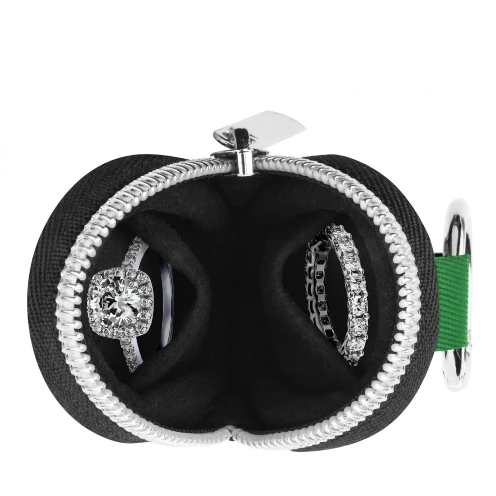 Mini Jewelry Pouch with Keychain Long-Lasting Jewelry Pouch with Keychain Organizer Secure Bag Soft for Travelers, Travel