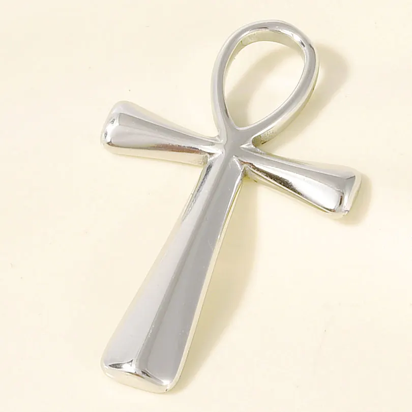 5pcs Mix Religious Stainless Steel Ankh Cross Pendants For Jewelry Making Supplies DIY Accessories No Fade Metal Charms Pendant - view 5