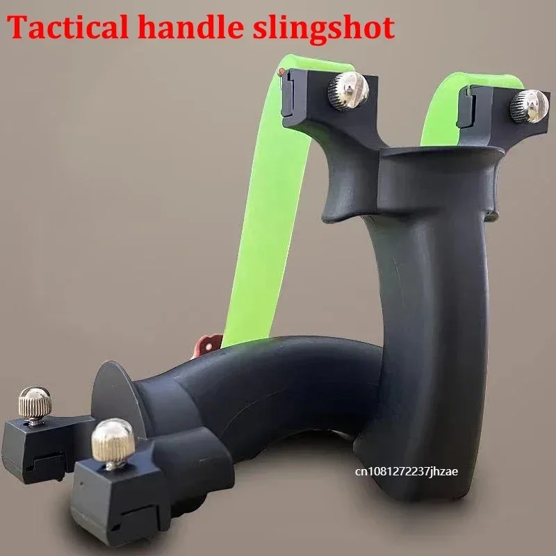 Slingshot de Alta Precisão com Elástico Estilingue Tático Espiral Compressão Rápida Caça ao ar Livre Tiro