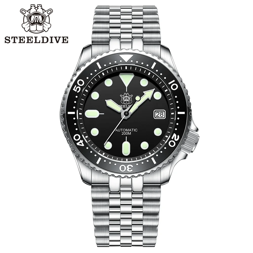 Steeldive SD1973 Men\'s watch Dive Watch Automatic Mechanical Men\'s watch NH35 V2 Bracelet 41mm Diver watch men watches