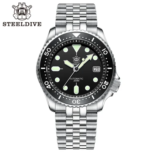 Imagen 1 del producto Reloj Steeldive SD1973 para hombre, reloj de buceo, reloj mecánico automático para hombre, pulsera NH35 V2, reloj de buceo de 41mm, relojes para hombre