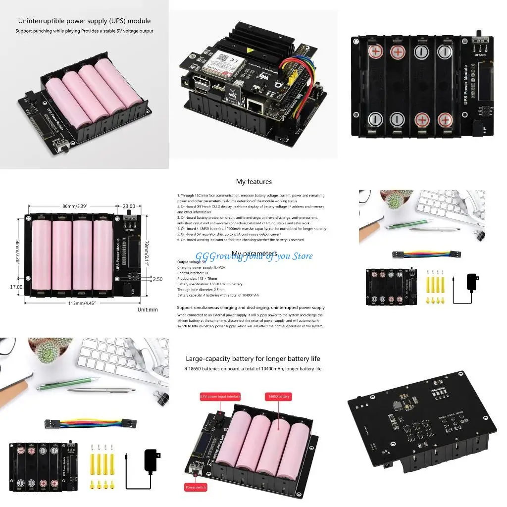 

H9EB Convenient UPS Power Modules Expansion Board for Jetson I2C Control Port