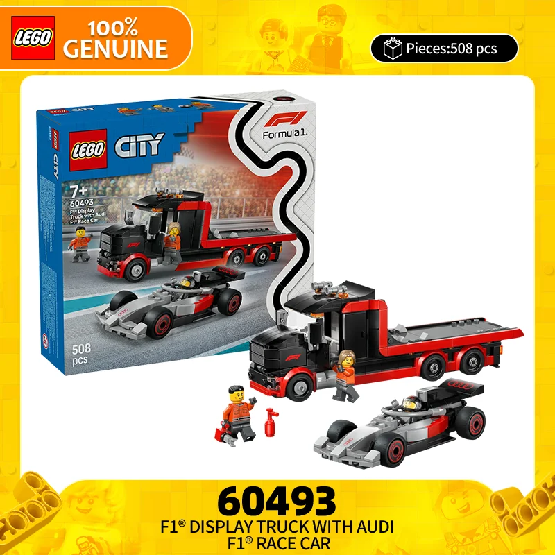 

Конструктор Lego City Group Series 60493: Грузовик-витрина Audi F1, игрушка-головоломка для мальчиков, подарок