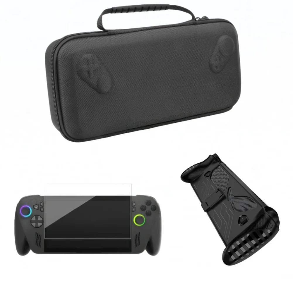 

Наборы защитных чехлов для игровой консоли для ROG для Xbox Ally-X, защитная пленка из закаленного стекла, сумка для хранения консоли, игровые аксессуары