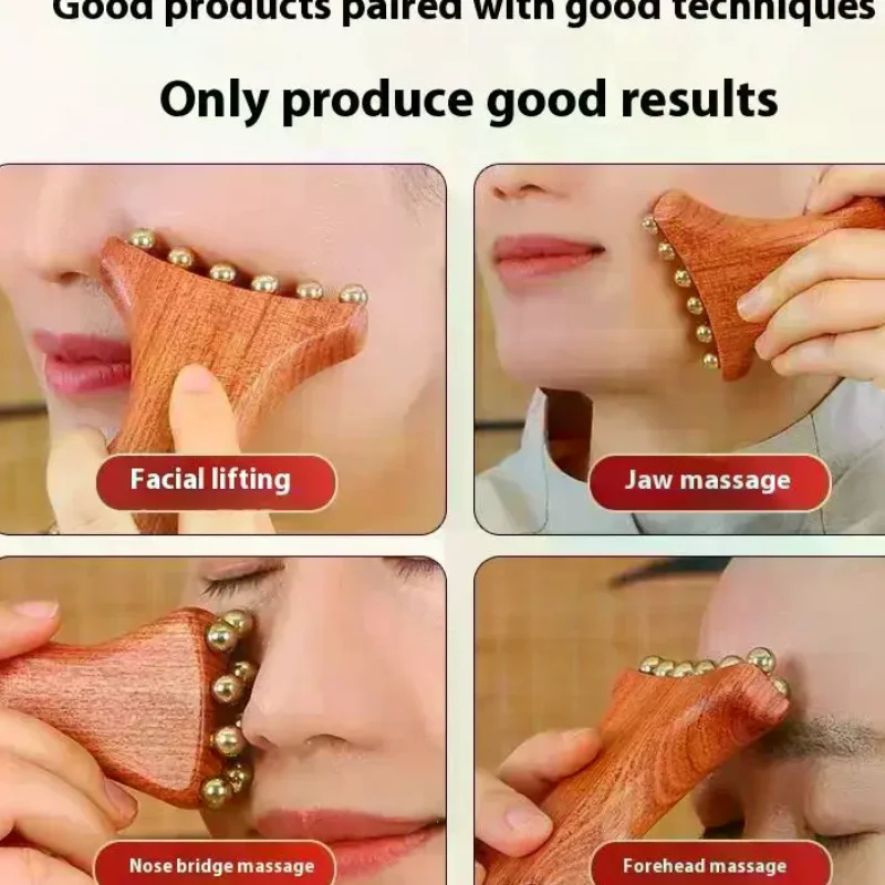 

Radiant Skin Savior Lymphatic Detox Face Massager Fades Wrinkles Firms And Eyes Natural Copper Wood Beauty Tool