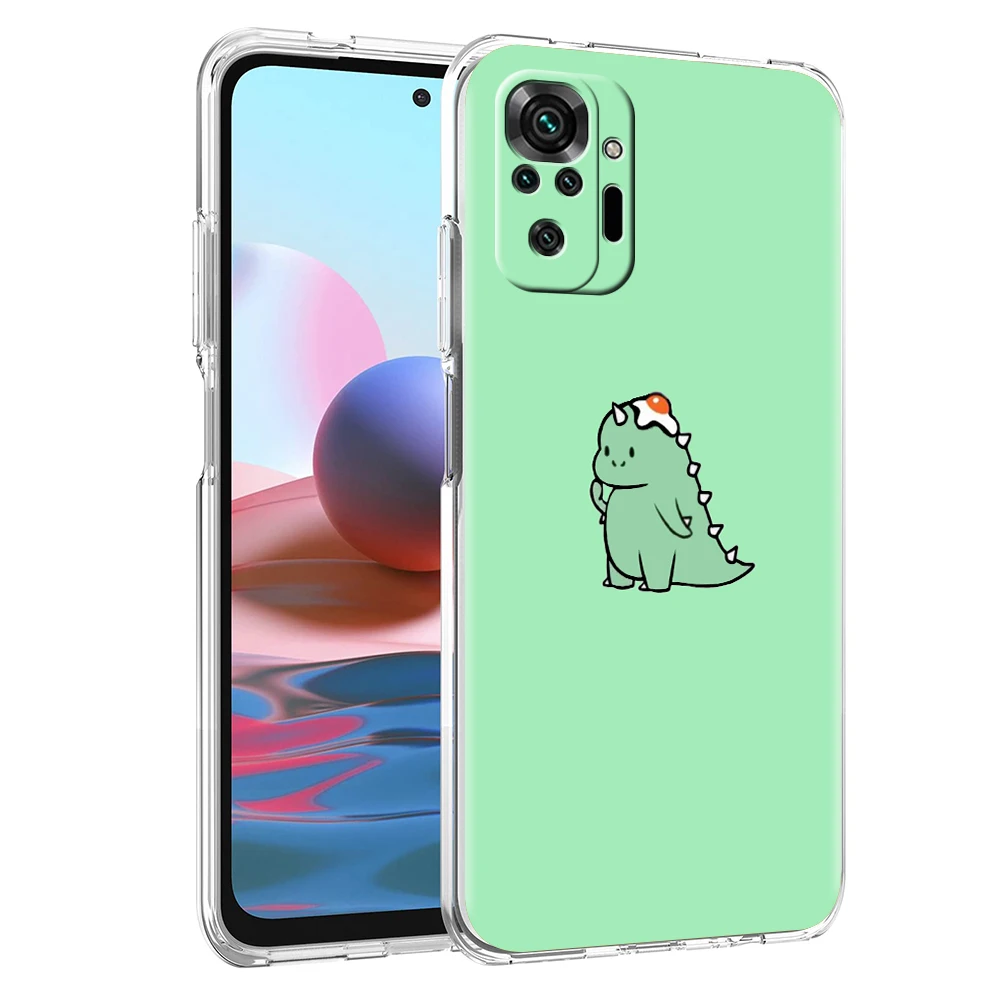 Cute Dinosaur Bear Couple Phone Case For Xiaomi Redmi Note 12 4G 11 10 Pro 5G 10C 10S 9S 9 9T 8T 9C 9A 8 8A 7 K50 K40 Cover