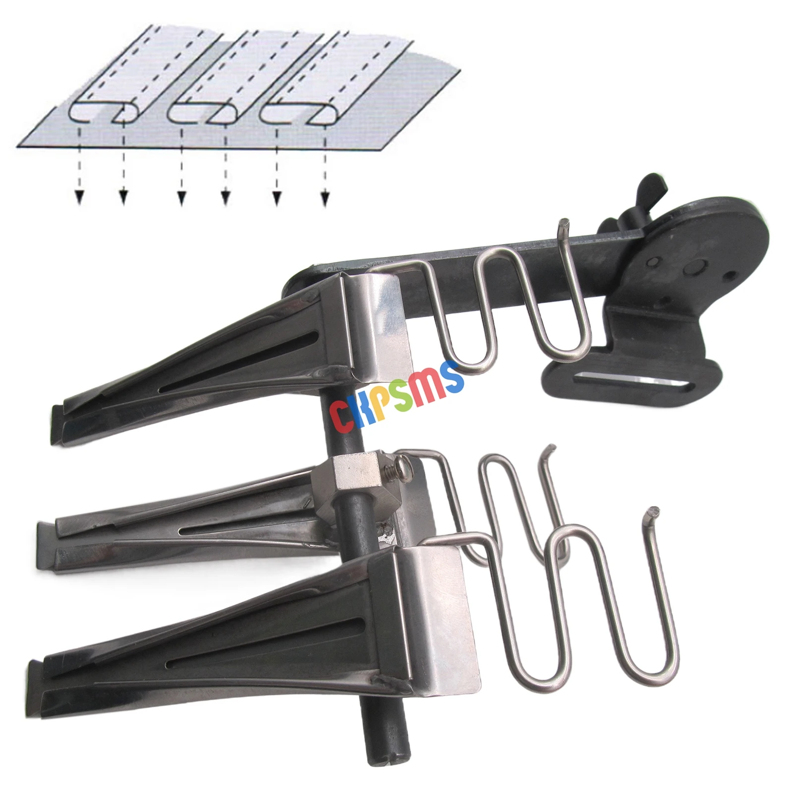 1SET #F514 Multi Tape Attaching Folder Use FOR Flatbed Interlock / Multi-needle Sewing Machines