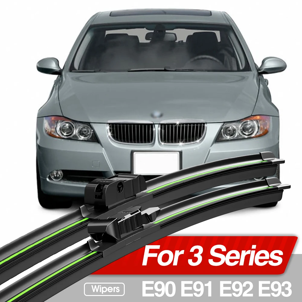 For BMW 3 Series E90 E91 E92 E93 2005-2012 Front Windshield Wiper Blades 2pcs Windscreen Window Accessories 2007 2008 2009 2011