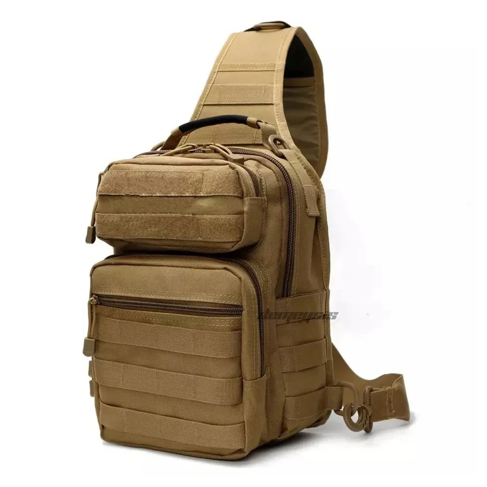 Men's casual backpack, outdoor sling bag Single shoulder crossbody chest bag Riding outdoor bag Wilderness sports chest bag