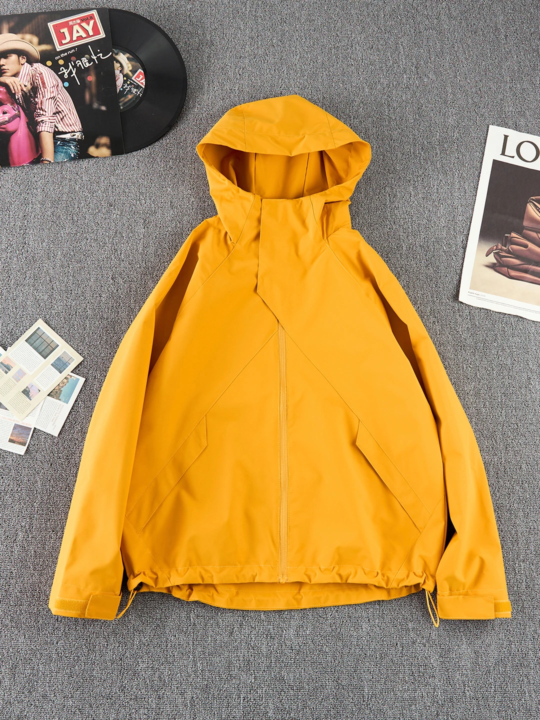 

Мужская водонепроницаемая куртка для активного отдыха с капюшоном, ветрозащитным воротником, на молнии, с длинными рукавами, Cleanfit