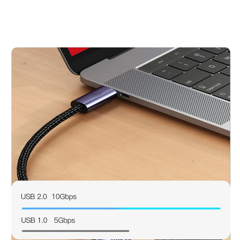 1M/2M USB 2.0ประเภท C ถึง USB C ชายความเร็วสูง10Gbps สาย Type C PD3.1 140W QC3.0 Fast Charging ข้อมูลสายเคเบิล MacBook Pro