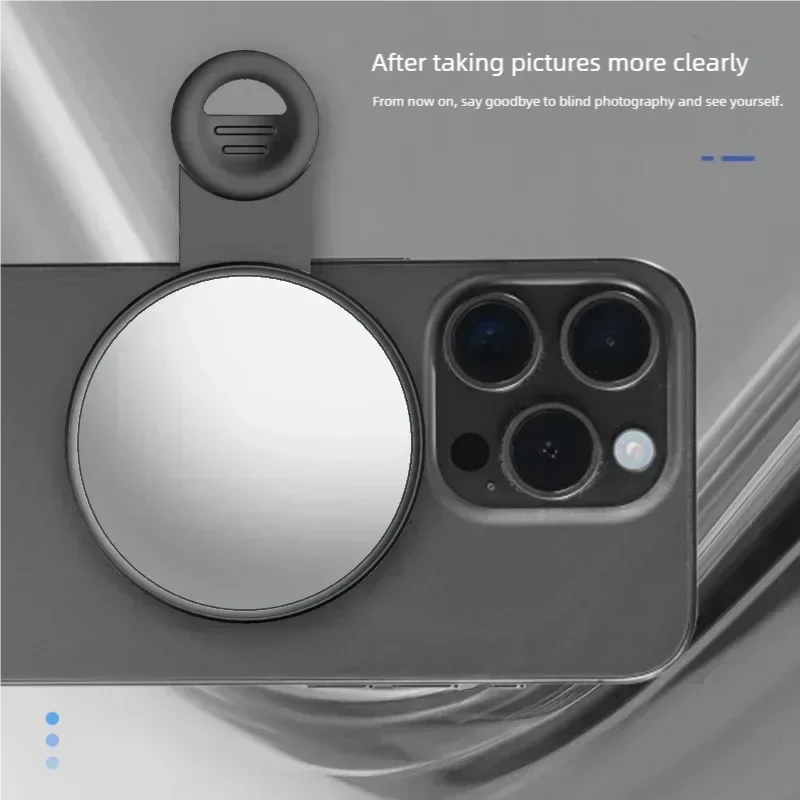 Smartphone Mirror Reflection Clip Kit Portable Mobile Phone Camera Mirror Clip with Storage Bag Phone Rear Selfie Mirrors