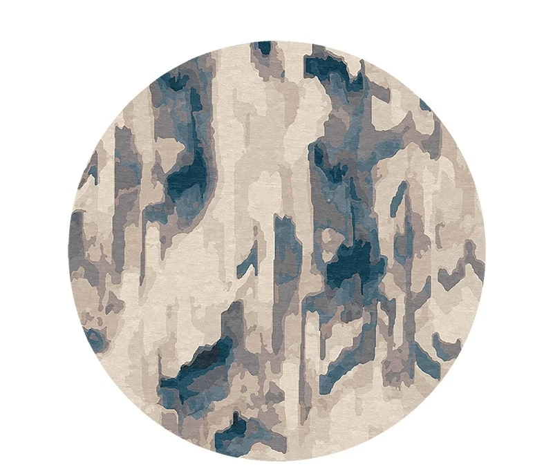 Nordic Style Plush Round Rug – Thick Fluffy Soft Mat for Living Room, Bedroom, Lounge & Cloakroom