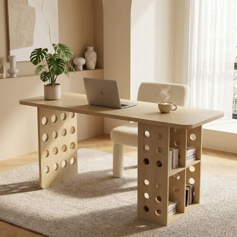 Ocean Blue Writing Desk for Study Room Office Computer Table Bauhaus Style Living Room Dining Table