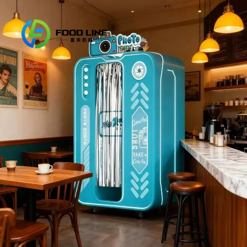 Trade Show Photo Booth Kiosk Branded Photo Station For Lead Generation Customer Interaction And Visibility In Exhibition Hall