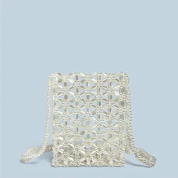 2024 Nieuwe Koreaanse Niche Casual Kralenketting Schoudertas, Eenvoudige En Veelzijdige Crossbody Tas Voor Dames